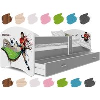 Dětská postel LUCY se šuplíkem - 180x80 cm - FOTBALISTA