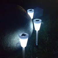 Zahradní LED RGB solární lampa do země SUMMER 37x7,5 cm - bílá