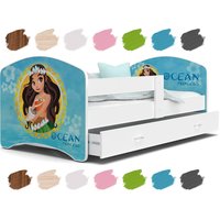 Dětská postel LUCY se šuplíkem - 180x80 cm - OCEAN PRINCESS