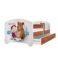 Dětská postel LUCY se šuplíkem - 180x90 cm - MÁŠA A MEDVĚD