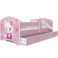 Dětská postel LUCY se šuplíkem - 140x80 cm - HELLO KITTY