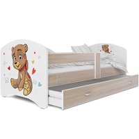 Dětská postel LUCY se šuplíkem - 160x80 cm - MEDVÍDEK