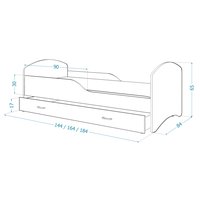 Dětská postel IGOR se šuplíkem - 160x80 cm - BAGR