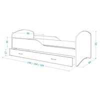 Dětská postel IGOR se šuplíkem - 160x80 cm - SOVY