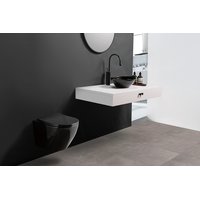 Závěsné WC MAXMAX Rea CARLO mini RIMLESS + Duroplast sedátko flat - černé