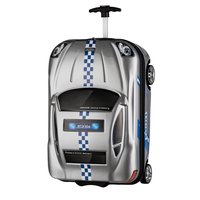 Dětský cestovní kufr AUTO policie - stříbrný