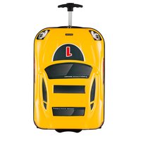 Dětský cestovní kufr AUTO race - žluto/černý