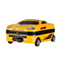 Dětský cestovní kufr AUTO race - žluto/černý