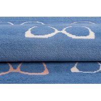 Dětský koberec NOX brýle - modrý