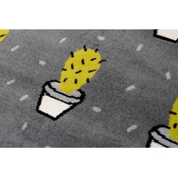 Dětský koberec NOX kaktusy - zeleno/šedý