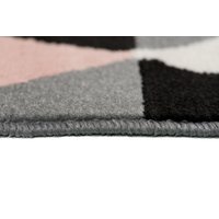 Dětský koberec NOX kvádry - šedý/béžový/černý