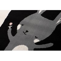 Dětský koberec NOX zvířátka - černý