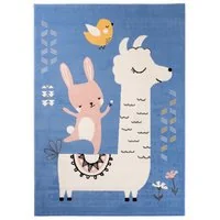 Dětský koberec NOX zvířátka - modrý