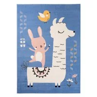 Dětský koberec NOX zvířátka - modrý