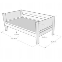 Dětská postel z masivu VIKI (3) - 160x80 cm