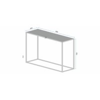 Konzolový stolek Kalis 90x72x30 cm - černý/bílý