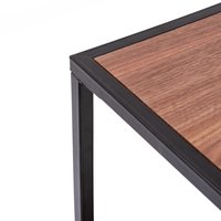 Konzolový stolek Kalis s policí 90x72x30 cm - černý/dekor ořech