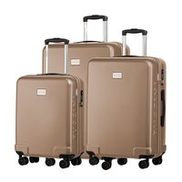Moderní cestovní kufry PANAMA - champagne béžové - TSA zámek