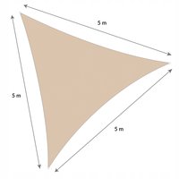 Ochranná trojúhelníková stínící plachta proti slunci 5x5x5 m