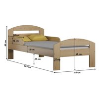 Dětská postel z masivu MIKO - 180x80 cm