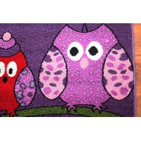 Dětský koberec SOVIČKY - fialový