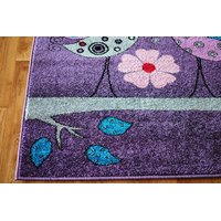 Dětský koberec PTÁČCI - fialový
