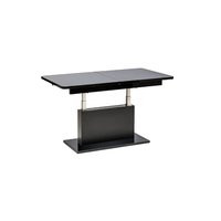 Konferenční stolek OPTI - černý lesklý - 126-168x70x58-75 cm - rozkládací a zvedací