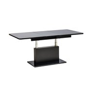Konferenční stolek OPTI - černý lesklý - 126-168x70x58-75 cm - rozkládací a zvedací