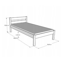 Dětská postel z masivu KARAS 2 - 160x70 cm