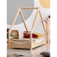 Dětská domečková postel z masivu LOCA E - 180x80 cm