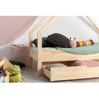 Dětská domečková postel se šuplíkem z masivu LOCA E - 160x70 cm