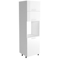 Vysoká kuchyňská skříňka pro vestavnou troubu VITO - 60x214x56 cm - bílá lesklá