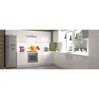 Vysoká kuchyňská skříňka pro vestavnou lednici VITO - 60x214x56 cm - bílá lesklá