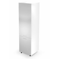 Vysoká kuchyňská skříňka pro vestavnou lednici VITO - 60x214x56 cm - bílá lesklá