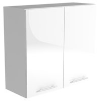 Závěsná kuchyňská skříňka VITO - 80x72x30 cm - bílá lesklá