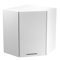 Závěsná rohová kuchyňská skříňka VITO - 60x72x30 cm - bílá lesklá