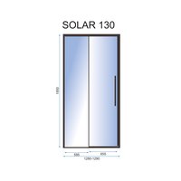 Sprchové dveře MAXMAX Rea SOLAR 130 cm - černé