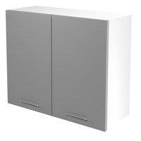 Závěsná kuchyňská skříňka VITO - 80x72x30 cm - šedá lesklá