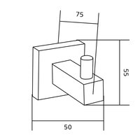 Koupelnový věšák na ručníky MEXEN CUBE - černý matný, 7020635-70