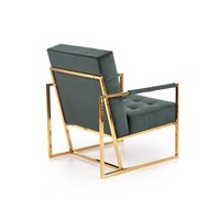 Křeslo RIO - čalouněné - tmavě zelené/zlaté