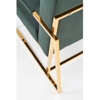 Křeslo RIO - čalouněné - tmavě zelené/zlaté