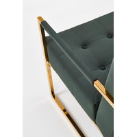 Křeslo RIO - čalouněné - tmavě zelené/zlaté