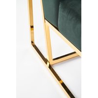 Křeslo RIO - čalouněné - tmavě zelené/zlaté