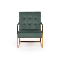 Křeslo RIO - čalouněné - tmavě zelené/zlaté