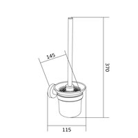 Závěsná WC štětka MEXEN REMO - kov/sklo - černá matná, 7050750-70