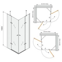 Sprchový kout MAXMAX ROMA DUO 105x95 cm