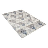 Kusový koberec ASTHANE triangl - šedý/modrý