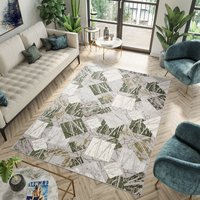 Kusový koberec ASTHANE square - šedý/zelený