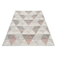 Kusový koberec ASTHANE triangl - šedý/růžový