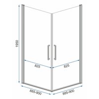Sprchový kout MAXMAX Rea RUBIK 90x90 cm - černý